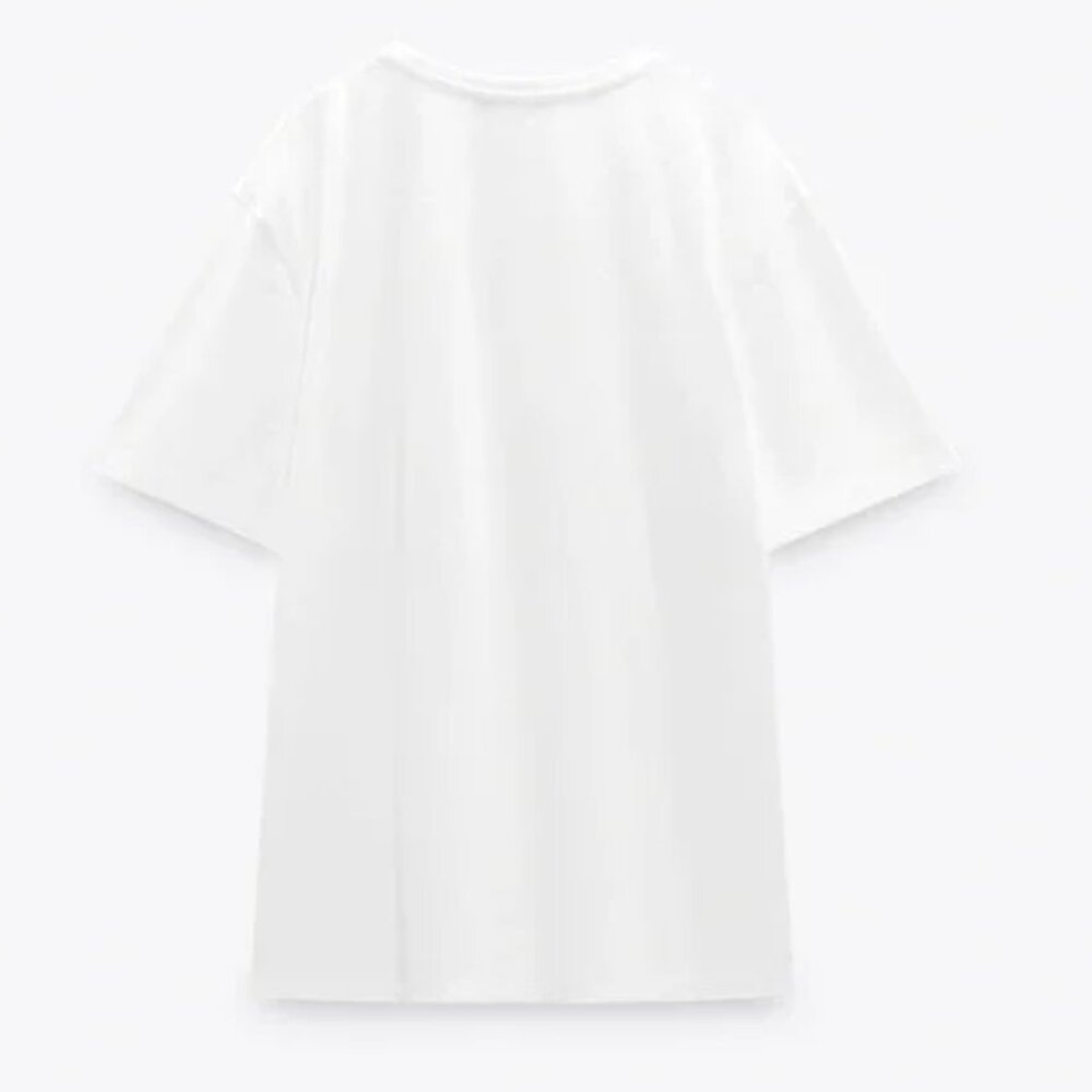 ✨ ZARA Gold Metallic Print T-Shirt - New✨ - Picture 6 of 6